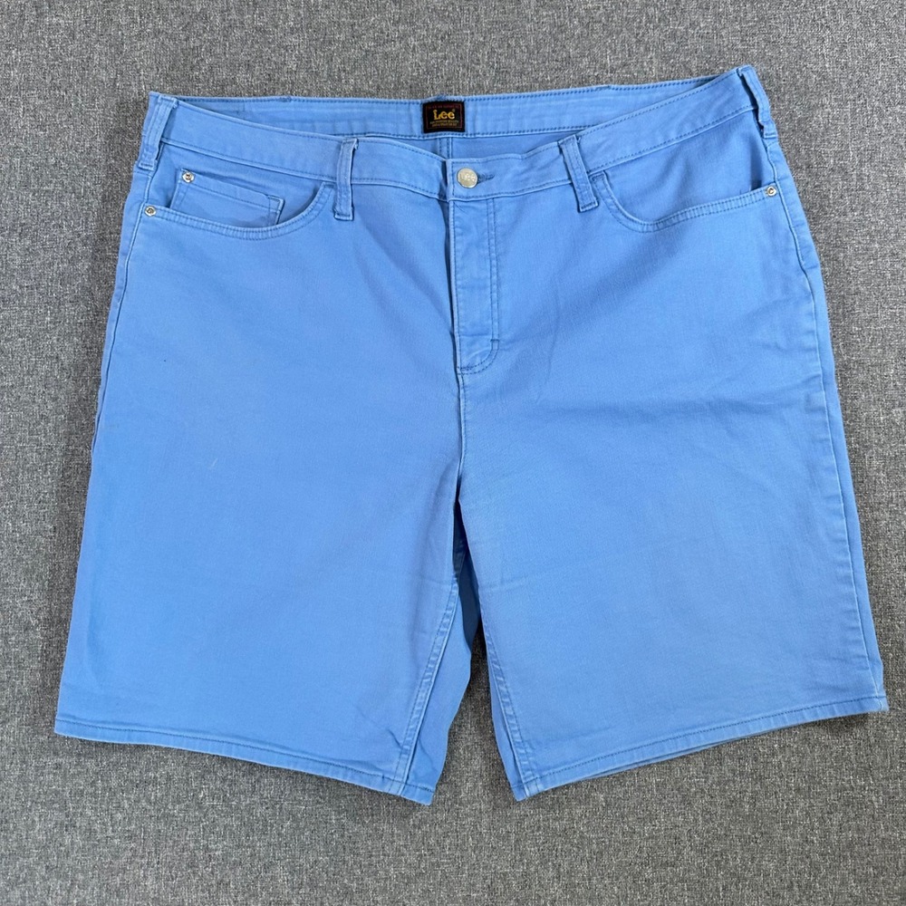 Lee Shorts Womens 41 Blue Smarter Fit Casual Denim Stretch